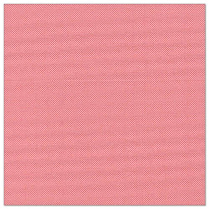 A rectangular textured paper napkin in solid pink from the PAPSTAR GmbH 50 "ROYAL Collection" napkins 1/4-fold (40 x 40 cm, pink), depicted on a white background.