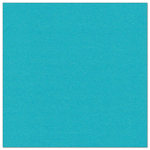 A square, light blue PAPSTAR 20 napkins "ROYAL Collection" 1/4-fold napkin (40x40 cm) of PAPSTAR GmbH with a subtle woven texture stands evenly illuminated against a plain white background.