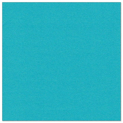 A square, light blue PAPSTAR 20 napkins "ROYAL Collection" 1/4-fold napkin (40x40 cm) of PAPSTAR GmbH with a subtle woven texture stands evenly illuminated against a plain white background.
