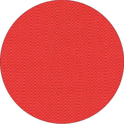 A red, round object with a knobbed structure - reminiscent of the bright tablecloth "ROYAL Collection" from PAPSTAR GmbH - viewed from above.