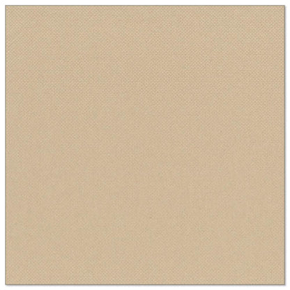 A square, slightly textured sand-colored napkin from the PAPSTAR 50 napkins "ROYAL Collection" (1/4 fold, 40 x 40 cm) by PAPSTAR GmbH, depicted on a white background.