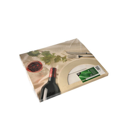 The PAPSTAR GmbH offers 5 transport and catering boxes "Burgundy" with a window, ideal for catering needs and with good visibility, elegantly designed for transporting napkins or tableware.