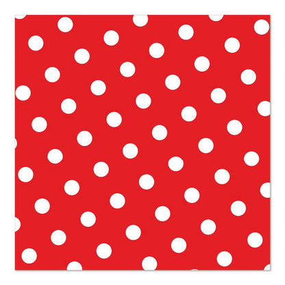PAPSTAR 30 napkins, 3-ply, 33 x 33 cm, from PAPSTAR GmbH: Red square napkins with regularly distributed white dots for an elegant look on any table.