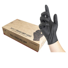 NITRAS TOUGH GRIP LIGHT, nitrile disposable gloves, black