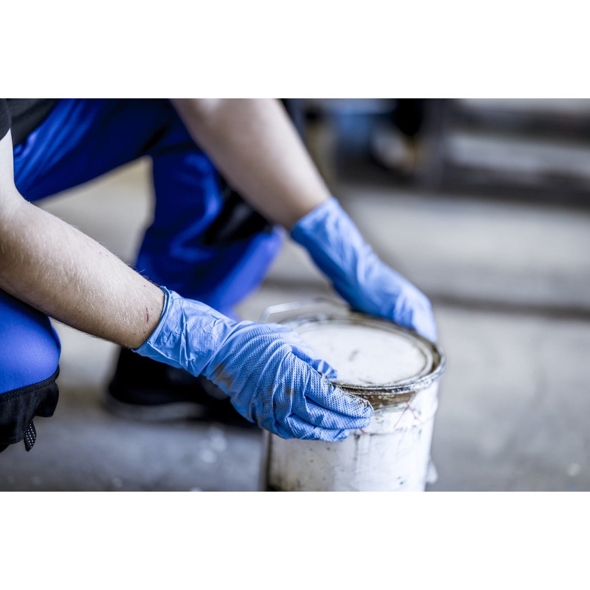 NITRAS TOUGH GRIP N 300, nitrile disposable gloves, blue