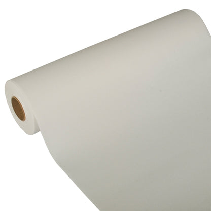 A partially unrolled table runner from PAPSTAR GmbH, Tissue "ROYAL Collection" (24 m x 40 cm), is depicted at an angle on a white background, showing the tissue material and the central cardboard tube.
