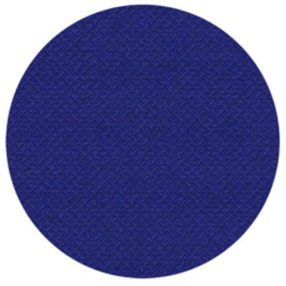 A continuous dark blue circle features a subtle hatch structure that reflects the noble surface of the silk cloth table runner (24 m x 40 cm) from the "ROYAL Collection" of PAPSTAR GmbH.