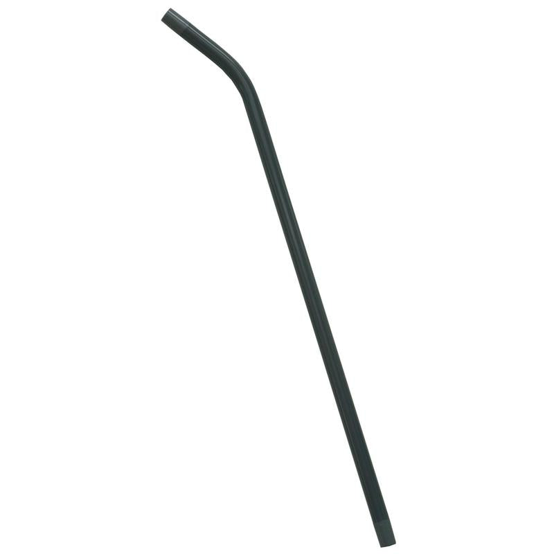 The suction wand 1 x bent by Diversey Deutschland GmbH & Co. OHG is a black, reusable suction wand with a slight bend at the top end - precise suction and easy cleaning against a white background.