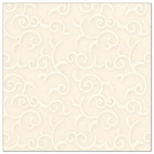 Die PAPSTAR 20 Servietten "ROYAL Collection" (40 x 40 cm, 1/4-Falz) der PAPSTAR GmbH sind cremefarbene Servietten mit geprägtem, verschnörkeltem Wirbelmuster - ideal für elegante Tischdekorationen.