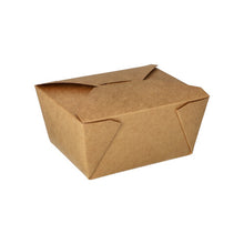 A closed, rectangular PAPSTAR 50 lunch boxes, cardboard "pure" brown by PAPSTAR GmbH, made from biodegradable brown cardboard with folded flaps, depicted on a white background.