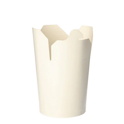 A Starpak 50 snack boxes "To Go", square 550 ml container in plain white, depicted upright with open flaps against a white background.