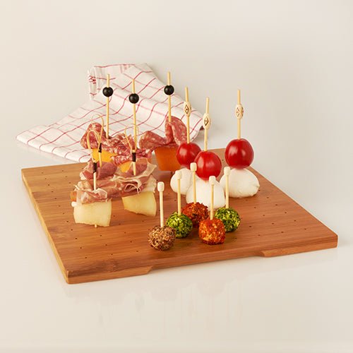 PAPSTAR 1.500 Fingerfood-Spieße 7 Cm – Holzspieße Mit Roten Perlen Für Party & Buffet