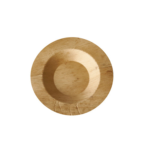 The PAPSTAR finger food plate round, bamboo "pure" (Ø 9 cm, 1.3 cm) from PAPSTAR GmbH impresses as biodegradable disposable tableware with visible wood grain and smooth surface - sustainably and stylishly packaged (50 pieces).