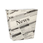 The PAPSTAR French fries scoop "Newsprint" from PAPSTAR GmbH is a rectangular paper and foil holder with a foldable lid, featuring black text, headlines, and classifieds in newspaper style on a white background. "News" and the date "Monday, April 2, 2018" are visible.