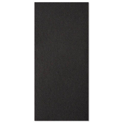 The image shows 50 napkins "ROYAL Collection" (1/8-fold, 40 x 40 cm) from PAPSTAR GmbH in black with a subtle woven texture, ideal for elegantly set tables.