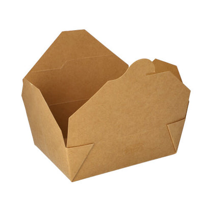 The 50 lunch boxes "Cardboard pure" brown by PAPSTAR GmbH are brown, rectangular, biodegradable cardboard containers for carrying with open flaps, presented against a plain white background.