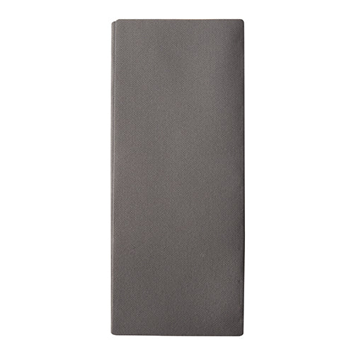 A Starpak "Premium" Anthracite Napkin (40 x 48 cm, Airlaid, fabric-like, 1/8-fold) from a box of 100 is neatly folded on a plain white background.