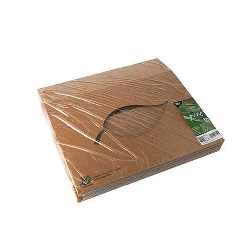 The PAPSTAR 10 transport and catering boxes 'pure' brown made of cardboard with a PLA window are ideal for sustainable packaging – 100% fair, plastic-free, and perfect for environmentally conscious users.