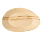 The PAPSTAR palm leaf plate oval (26x17 cm), eco-friendly, box of 25 pieces from PAPSTAR GmbH, is a sustainable disposable plate in an oval shape with natural grain - perfect for eco-conscious dining.