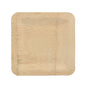 The PAPSTAR 10 plate, bamboo "pure" square from PAPSTAR GmbH is a square, eco-friendly bamboo plate with gently rounded corners and visible natural grain on a white background.