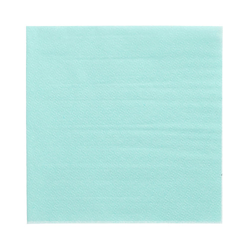 A single, square, light blue PAPSTAR 1-ply napkin (33 x 33 cm) from PAPSTAR GmbH is depicted on a white background; it features a subtle texture without visible patterns or designs.