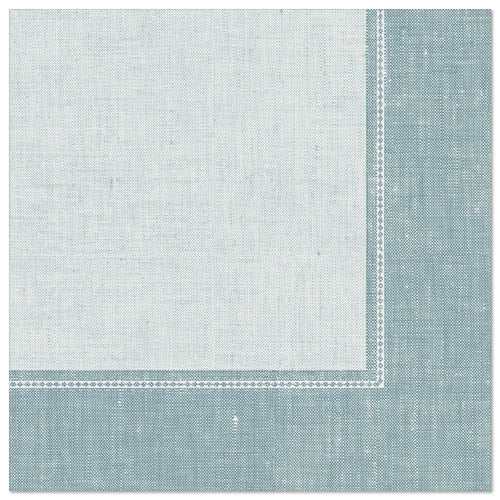 A close-up of a PAPSTAR 50 napkins "ROYAL Collection" 1/4 fold 40 x 40 cm blue from PAPSTAR GmbH, showing a deep blue color with a darker edge and visible seams, depicted on a plain white background.