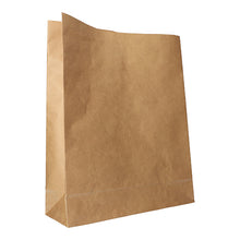 The PAPSTAR 250 block bottom bag made of brown kraft paper from PAPSTAR GmbH stands unopened with a flat bottom and sharp edges on a white background - an environmentally friendly packaging solution.