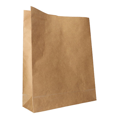 The PAPSTAR 250 block bottom bag made of brown kraft paper from PAPSTAR GmbH stands unopened with a flat bottom and sharp edges on a white background - an environmentally friendly packaging solution.