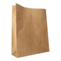 The PAPSTAR 250 block bottom bag made of brown kraft paper from PAPSTAR GmbH stands unopened with a flat bottom and sharp edges on a white background - an environmentally friendly packaging solution.