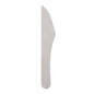 A PAPSTAR paper knife "pure", 15.8 cm, white, eco-friendly - Disposable knife by PAPSTAR GmbH in a bag (20 pieces), ideal for sustainable cutlery decisions.