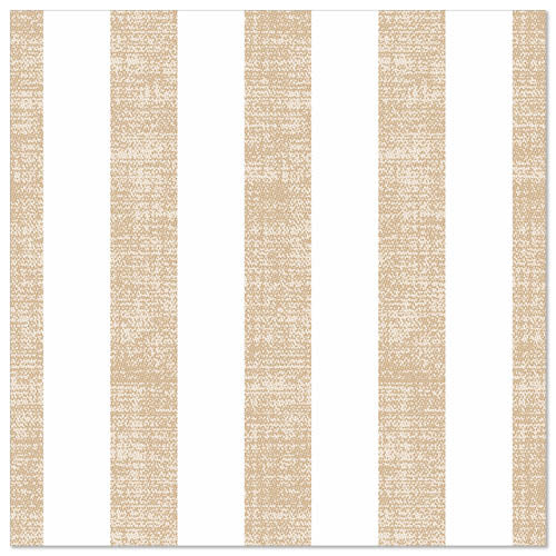 The PAPSTAR 50 napkins "ROYAL Collection" 1/4-fold (40x40 cm) by PAPSTAR GmbH with their square pattern of alternating sand-beige and white stripes give any set table an elegant and noble touch.