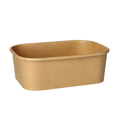 The 25 packaging cups, rectangular brown cardboard, from PAPSTAR GmbH is a rectangular, brown disposable food container with rounded edges – perfect for eco-friendly packaging needs.