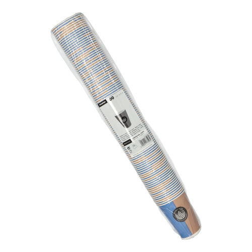 A pack of 100 Starpak "To Go" paper cups (0.18 l, Ø 7.01 cm, height 9.2 cm), packed in practical plastic wrap for easy handling and clear packaging.