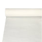 A white roll PAPSTAR tablecloth (paper, 20 m x 118 cm) from PAPSTAR GmbH is partially unrolled on a smooth surface, showing its clean, finely structured, and gridded surface - ideal for parties. Delivered shrink-wrapped (1 roll).
