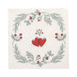 PAPSTAR GmbH 20 napkins, 33x33 cm, 3-ply, Set 6: festive white napkins with two red hearts in the center, surrounded by green leaves and red berries - ideal for special occasions.