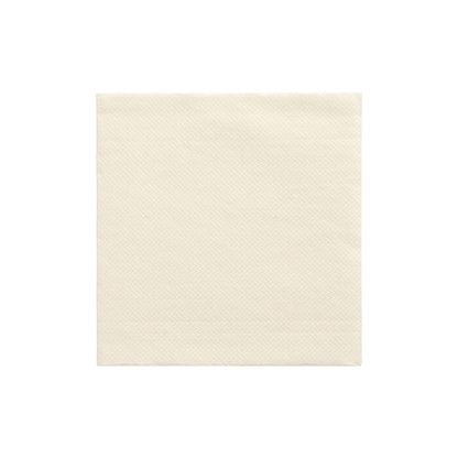 A PAPSTAR napkin 1/4-fold, 24x24 cm from the "DAILY Collection" (pack of 20) in champagne by PAPSTAR GmbH is unused and centered on a white background, highlighting its elegant appearance.