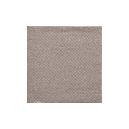 Pictured is a single gray PAPSTAR napkin 1/4-fold, 24x24 cm from the "DAILY Collection" (PAPSTAR GmbH), lying flat on a white background. The square napkin has a subtle textured pattern.