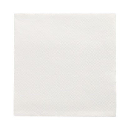 A PAPSTAR 20 napkins “DAILY Collection” 1/4-fold (32x32 cm) by PAPSTAR GmbH is shown flat on a white background. The white, square napkin impresses with its subtle texture – ideal for a stylish table decoration.