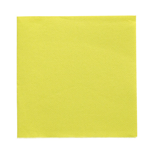 The 20 napkins “DAILY Collection” (1/4-fold, 32x32 cm) by PAPSTAR GmbH in yellow present themselves on a white background – ideal for adding color to your table decoration.