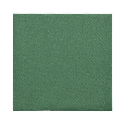 Pictured is a 150 napkin "DAILY Collection" (32x32 cm, 1/4-fold) by PAPSTAR GmbH in solid green unfolded on a white background.