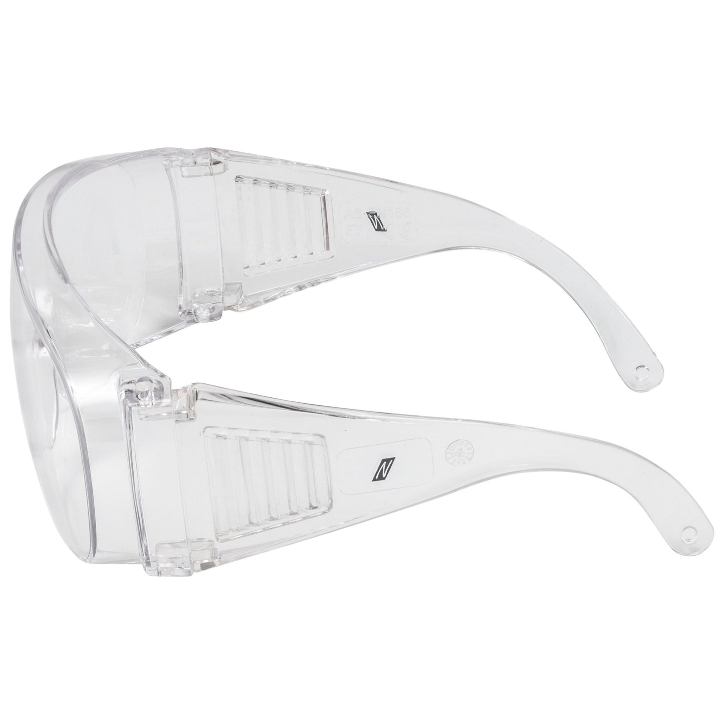 NITRAS VISION PROTECT BASIC, temple glasses, transparent, EN 166 plastic | Pack (12 pieces)