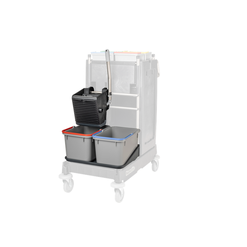 Numatic SRK1S black - VA universal press, 2 x 17 L bucket gray, bowl for bucket | Pack (1 piece)