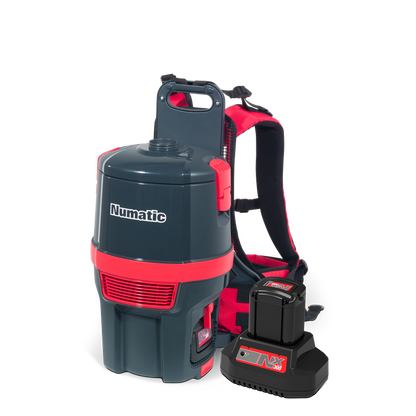 Numatic battery backpack vacuum cleaner RSB150NX/1, graphite, accessory set AA30E | Pack (1 piece)