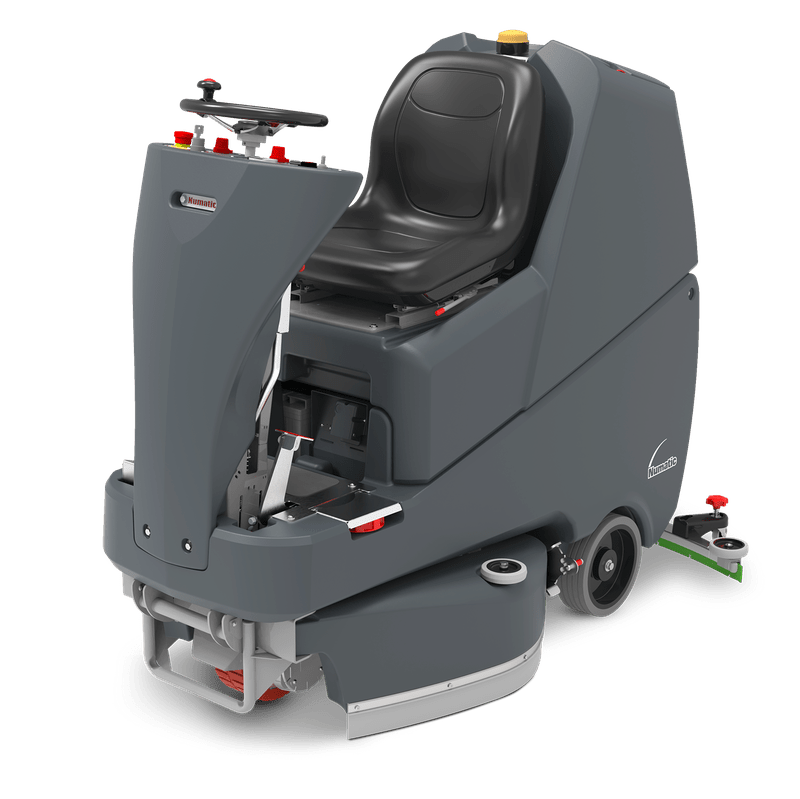 Numatic ride-on scrubber dryer TRL720/150T with incl. integrated. Charger and 2 TenTec offices Pack (1 piece)