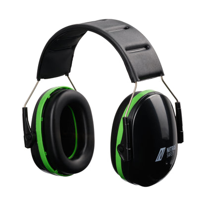 NITRAS MUTE DEFENDER PRO, earmuffs, black / green, EN 352-1 plastic | Pack (1 piece)