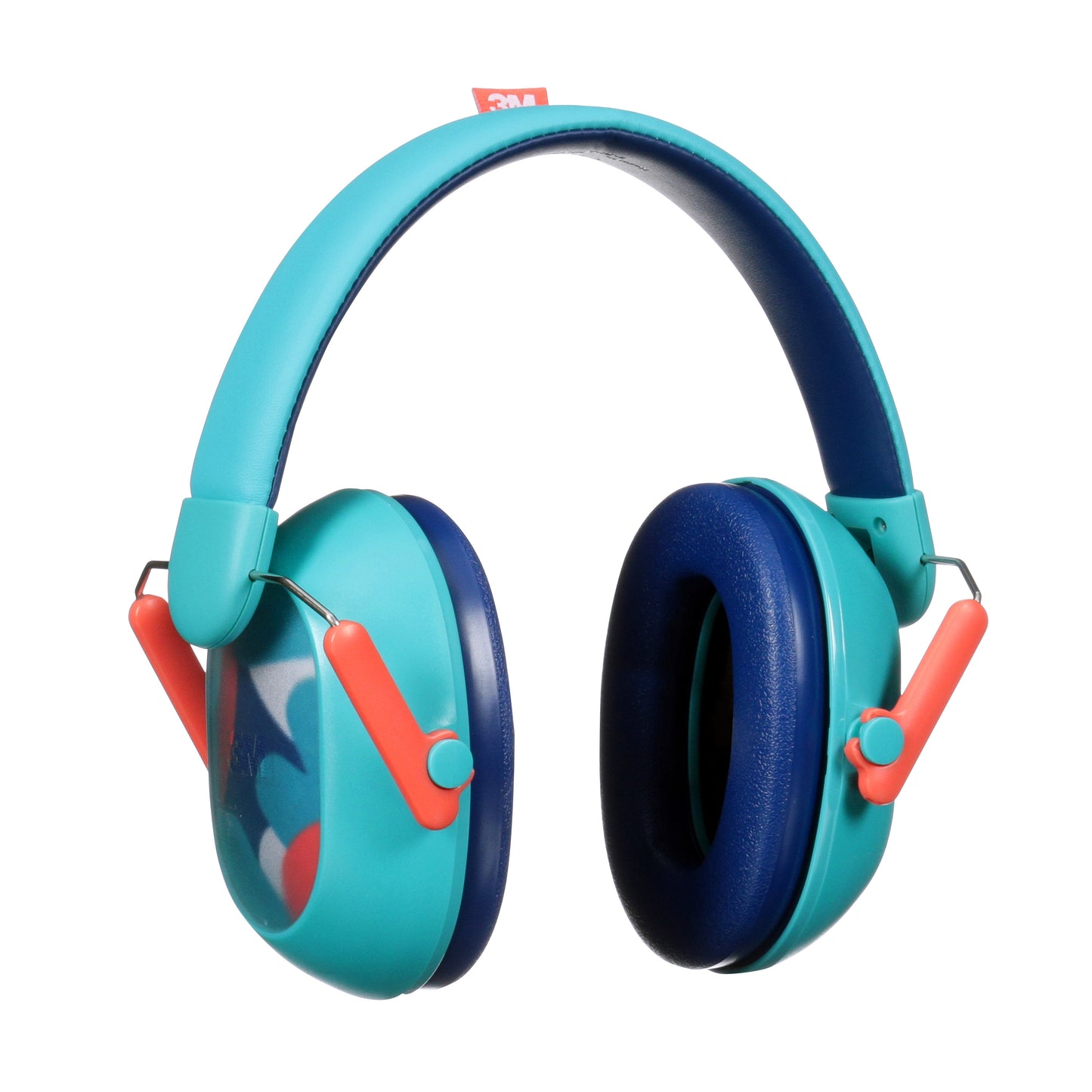 Der 3M™ Gehörschutz für Kinder PKIDSP-TEAL-E der 3M Deutschland GmbH bietet türkisfarbene und blaue Ohrmuscheln, orangefarbene Stecker, ein blau gepolstertes Kopfband und schützt das Gehör von Kindern vor Lärmpegeln zwischen 87-98 dB.