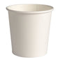 The image shows a plain white disposable coffee cup from Abena Re-Seller GmbH against a white background. The minimalist cup has a slightly flared rim without visible branding or markings.