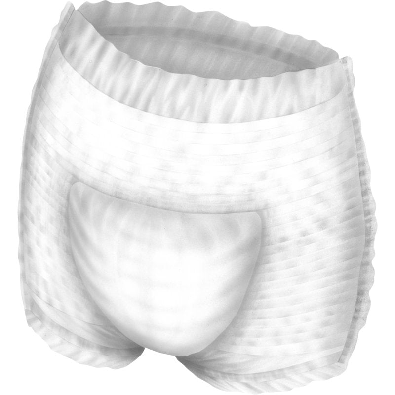 A single ABENA Pants Special Premium by Abena Re-Seller GmbH for adults with an elastic waistband, leg openings, and a soft, padded middle section is depicted from the front at a slight angle.