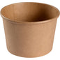The Abena Re-Seller GmbH bowl, 500 ml, ø 11.5 cm, Kraft/PE, Brown is a brown food packaging bowl (pack: 50 pieces), shown empty on a white background.