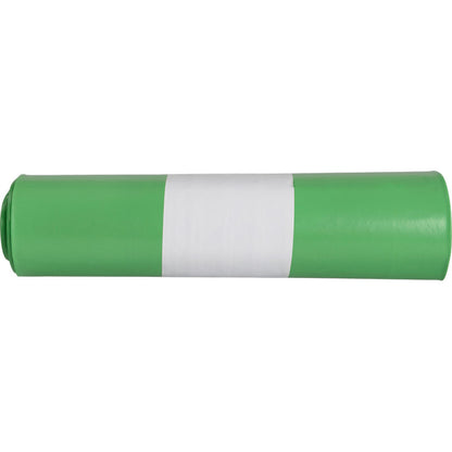A roll of Abena Re-Seller GmbH trash bags for Sækko Boy 120, 55 my LDPE Recycled, with a white label in the middle, is depicted on a plain white background.